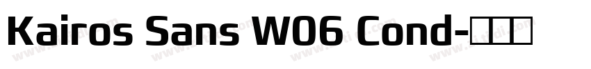 Kairos Sans W06 Cond字体转换